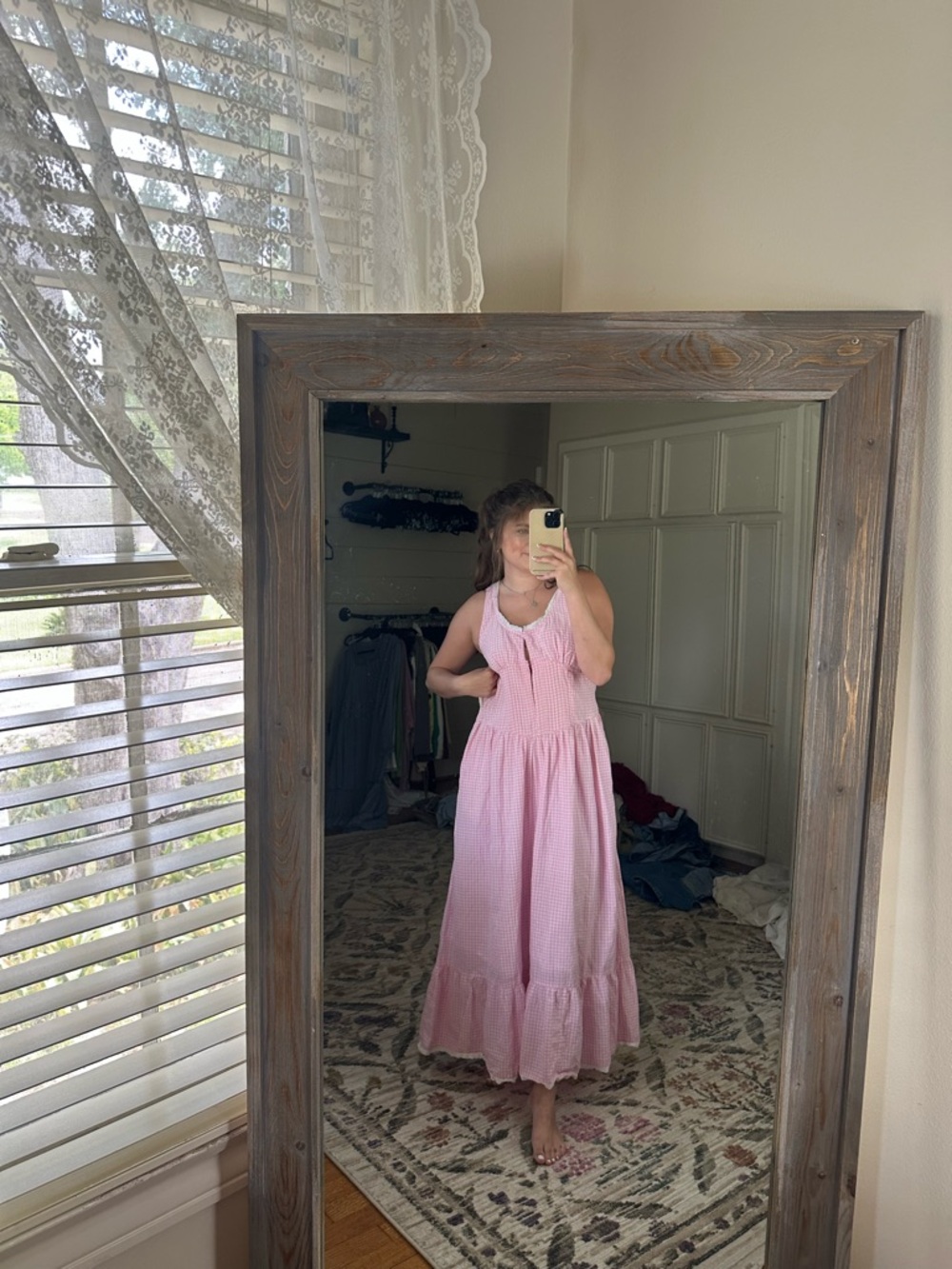 LoveShackFancy Santelle gingham midi dress - Picture 6 of 9